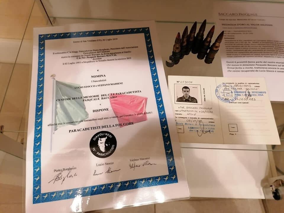 Documento di nomina di Lucio Stocco e Stefano Massenz quali custodi delle memorie di Pasquale Baccaro