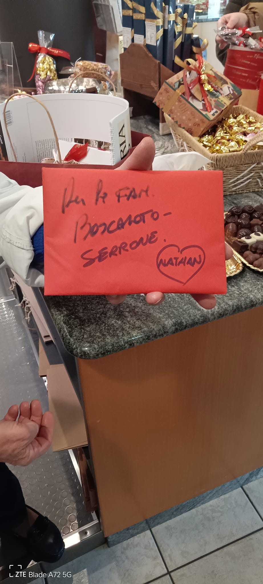Fotografia originale della raccolta per Nathan presso Giordano Cioccolato